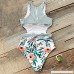 Vicbovo Clearance Womens One Piece Swimsuit Lilies Print Tank Top Backless High Waist Zipper Swimwear Bathing Suits White B07NSLHCGD